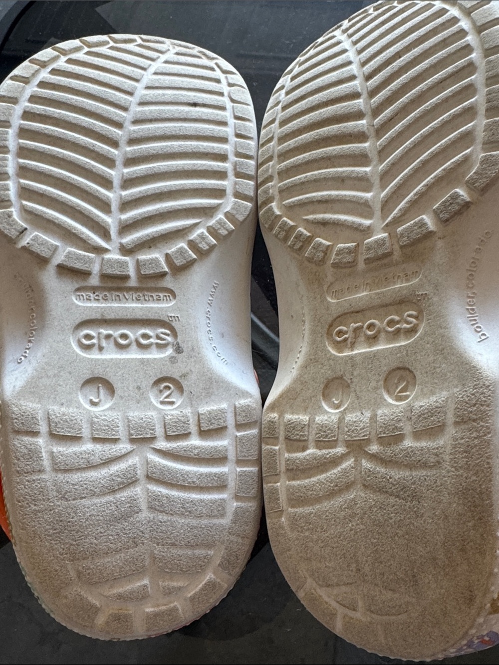 CROCS Kids Ice Cream Print Clogs in White and Orange - Picture 3 of 3